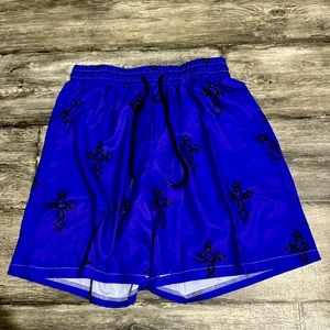 Blue/purple Cross 7” inseam shorts